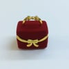 KADİFE ÇANTA YÜZÜK KUTUSU, VELVET BAG JEWELRY RING BOX , SUEDE  BAG JEWELRY RING BOX