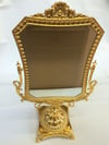 MÜCEVHER MAĞAZALARI İÇİN METAL ALTIN KAPLAMA MASAÜSTÜ AYNA , METAL GOLD PLATED DESKTOP MIRROR FOR JEWELRY SHOPS