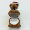 KADİFE BÜYÜK NOEL AYI YÜZÜK KUTUSU, VELVET BIG NOEL BEAR JEWELRY RING BOX , SUEDE BIG NOEL BEAR JEWELRY RING BOX