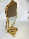 MÜCEVHER MAĞAZALARI İÇİN METAL ALTIN KAPLAMA MASAÜSTÜ AYNA , METAL GOLD PLATED DESKTOP MIRROR FOR JEWELRY SHOPS