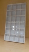 YİRMİ DÖRT  BÖLMELİ  PLASTİK TOPTANCI TABLASI, PLASTİK KUYUMCU TABLASI,  PLASTİK ORGANIZER, PLASTIC WHOLESALER TRAY, PLASTIC ORGANIZER