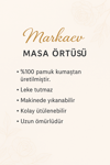 Antrasit Mozaik Pamuk Masa Örtüsü MSAORT0041Markaev