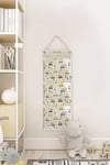 Araba Desenli Askılı Üçlü Organizer 55x20Markaev