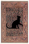 Black Cat Baskılı Dokuma Taban Halı 215 YNGMarkaev