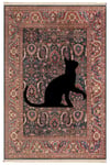 Black Cat Baskılı Dokuma Taban Halı 215 YNGMarkaev