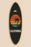 California Dreaming Surf Tahtası Şeklinde Dokuma Taban Halı 291 YNGMarkaev