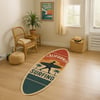 California Retro Surf Tahtası Şeklinde Dokuma Taban Halı 291 YNGMarkaev