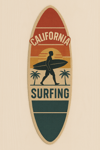 California Retro Surf Tahtası Şeklinde Dokuma Taban Halı 291 YNGMarkaev