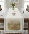 Easter Çiftçi Tavşan Pamuklu Masa Runner 0099– 50x150 cmMarkaev