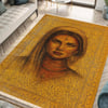 Etnik Portre Desenli Halı Kilim Dokuma Taban Halı 323 YNGMarkaev
