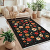 Flowers Baskılı Dokuma Taban Halı 241 YNGMarkaev