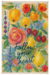 Follow Your Heart Tropikal Temalı Baskılı Dokuma Taban HalıMarkaev