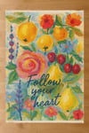 Follow Your Heart Tropikal Temalı Baskılı Dokuma Taban HalıMarkaev