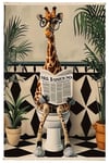 Giraffe Baskılı Dokuma Taban Halı 188 YNGMarkaev