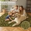 Haki Sarmaşık Vintage Dokuma Taban Halı 399 YNGMarkaev