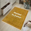 Home is Love Sarı Vintage Kilim Dokuma Taban Halı 318 YNGMarkaev