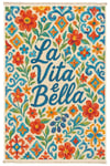 La Vita e Bella Akdeniz Temalı Baskılı Dokuma Taban HalıMarkaev