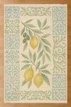 Limon ve Zeytin Akdeniz Temalı Baskılı Dokuma Taban Halı 274 YNGMarkaev