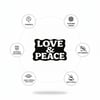 Love and Peace Home Dokuma Taban Halı 442 YNGMarkaev