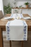 Mavi Düşler Pamuklu Masa Runner 0048– 50x150 cmMarkaev