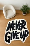 Never Give Up Baskılı Dokuma Taban Halı 202 YNGMarkaev