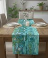 Nilüfer Bahçesi Pamuklu Masa Runner 0043– 50x150 cmMarkaev