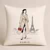 Paris Girl Kırlent KılıfıMarkaev