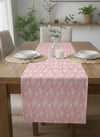 Pembe Botanica Nostalji Pamuklu Masa Runner 0076– 50x150 cmMarkaev