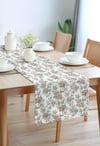 Romantik Çiçekler Pamuklu Masa Runner 0078– 50x150 cmMarkaev