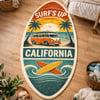 Surfs Up California Dokuma Taban Halı 586 YNGMarkaev