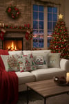 Yılbaşı Christmas Temalı 4'lü Kırlent Kılıfı 1042Markaev
