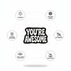 You're Awesome Dokuma Taban Halı 424 YNGMarkaev