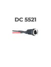DC 5521 (Dişi) Soket 14AWG 40CM Kablolu Batarya Hücre Gruplama ve Montaj Soketi