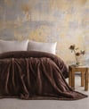 Apricitas Trusty Jakar Desenli Battaniye Kahverengi Çift Kişilik 160x220 Cm - AP15T71300150