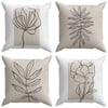 Evdek Botanical 4'lü Kırlent Kılıf Ds9 45x45 Cm