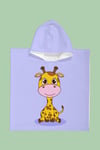 Evdek Giraffe Çocuk Panço Plaj Havlusu