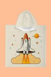 Evdek Space Cloudy Çocuk Panço Plaj Havlusu