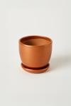 Evdek Tabaklı Bronz Çömlek Saksı 19x19 Cm