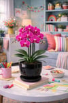Evdek Tabaklı Siyah U Çömlek Saksı 24x24 Cm - 7033027