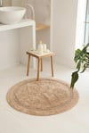 İrya Puffed Banyo Paspası Bej 100x100 Cm