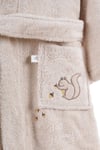 İrya Tiny Squirrel Organik Pamuklu Nakışlı Çocuk Bornuzu Bej 4-5 Yaş