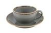 Porland Seasons Koyu Gri Tabaklı Çay Fincanı 207 Cc
