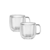 Zwilling Çift Camlı Kulplu 2'li Cappucino Bardak Seti - 450 ml