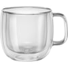 Zwilling Çift Camlı Kulplu 2'li Cappucino Bardak Seti - 450 ml