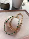 Bujiteri KolyeLa MervBK05YEŞİL BORU GOLD  KOLYE