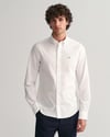 GANT Erkek Beyaz Slim Fit Düğmeli Yaka Broadcloth Gömlek
