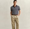 GANT Erkek Lacivert Regular Fit Çizgili Polo Yaka T-Shirt