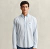GANT Erkek Mavi Regular Fit Çizgili Logolu Gömlek