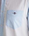 GANT Erkek Mavi Regular Fit Klasik Yaka Renk Bloklu Gömlek