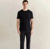 GANT Erkek Siyah Bisiklet Yaka Regular Fit Logolu T-Shirt